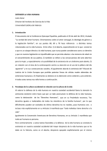 Defender la vida humana - Observatorio de Bioética, UCV
