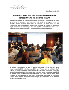 Economía Digital en Chile alcanzará ventas totales por casi US$ 40