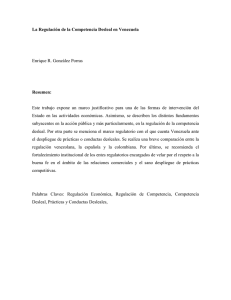 La Regulación de la Competencia Desleal en Venezuela Enrique R