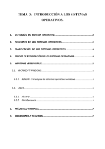 tema 3: introducción a los sistemas operativos.