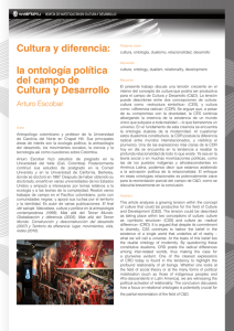 Cultura y diferencia: la ontología política del