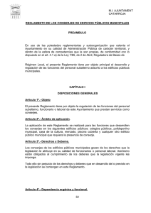 Reglamento de los Conserjes de Edificios públicos