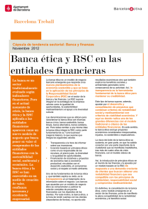 Banca ética y RSC en las entidades financieras
