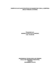 DISEÑO DE UN PLAN ESTRATÉGICO DE MARKETING PARA LA