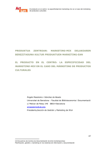 El producto en el centro: la especificidad del marketing-mix
