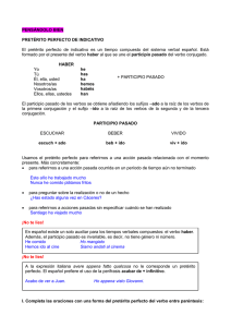 pretérito perfecto de indicativo