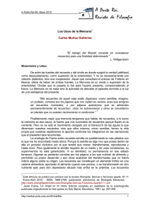 Los Usos de la Memoria Carlos Muñoz Gutiérrez