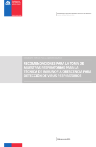 Recomendaciones para la toma de muestras respiratorias