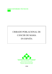 Cribado poblacional de cáncer de mama en España