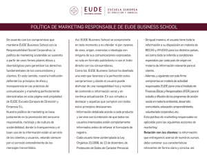 POLÍTICA DE MARKETING RESPONSABLE DE EUDE BUSINESS