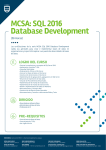 MCSA: SQL 2016 Database Development