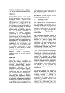 Función de Servicio en la Gestión de la Capacidad de Producción