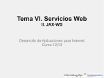 Tema VI. Servicios Web