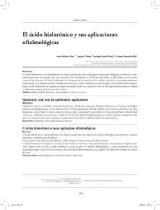 El ácido hialurónico y sus aplicaciones oftalmológicas