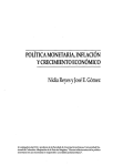 POLÍTICA MONETARIA, INFLACIÓN YCRECIMIENTO ECONÓMICO