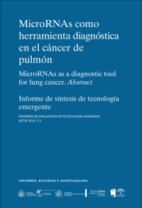 MicroRNAs como herramienta diagnóstica en el cáncer de pulmón
