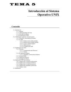 tema 5 introducción al sistema operativo unix