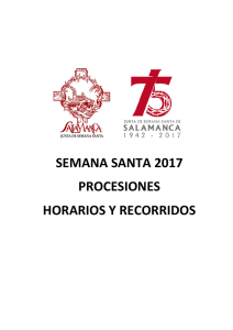 Horarios y recorridos de la Semana Santa de Salamanca