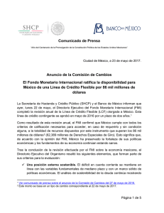 Comunicado de Prensa Anuncio de la Comisión de