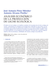 análisis económico de la producción de leche ecológica