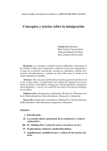 Conceptos y teorías sobre la inmigración
