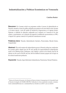 Industrialización y Políticas Económicas en Venezuela