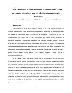 Uso creciente de la vacunación in ovo