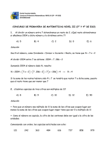 concurso primavera matemáticas: nivel iii