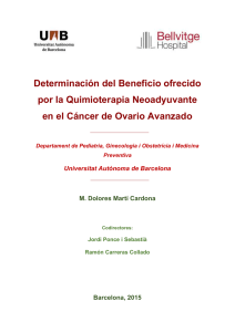 Determinaci&oacute;n del Beneficio ofrecido por la Quimioterapia