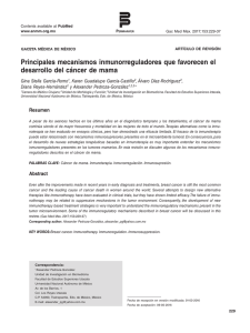 Principales mecanismos inmunorreguladores que favorecen el