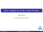 SQL: Lenguaje de acceso a bases de datos