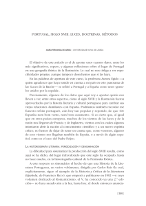 11. Portugal, siglo XVIII: luces, doctrinas y métodos, por María