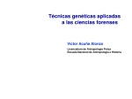 Técnicas Genéticas aplicadas a las ciencias forenses - Victor