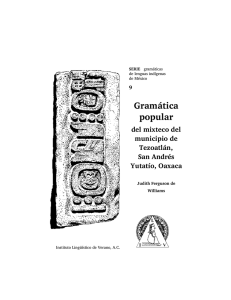 Gramática popular del mixteco del municipio de Tezoatlán, San