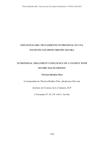 tratamiento nutricional en desnutrición severa