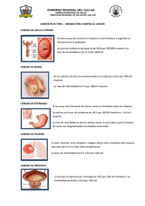 gobierno regional del callao cancer en el peru