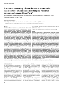 Lactancia materna y cáncer de mama