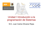 Unidad I Introducción a la programación de Sistemas