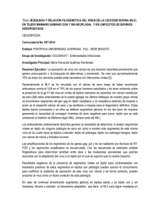 búsqueda y relacion filogenetica del virus de la leucosis bovina (blv)