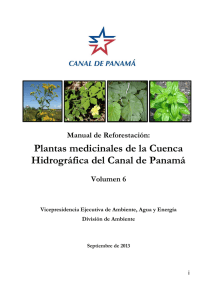Plantas medicinales de la Cuenca Hidrográfica del Canal de Panamá