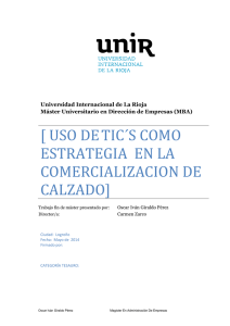 uso detic´s como estrategia en la comercializacion de - Re-Unir