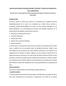 MASTITIS BACTERIANA EN GANADO BOVINO