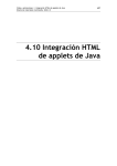 4.10 Integración HTML de applets de Java