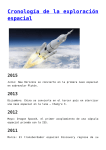 Cronología de la exploración espacial