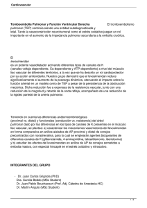 Tomboembolia Pulmonar y Función Ventricular Derecha El