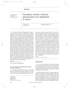 Conceptos, teor&iacute;as y factores psicosociales en la adaptaci&oacute;n al c&aacute;ncer