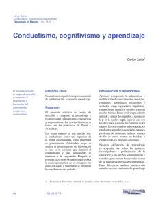Conductismo, cognitivismo y aprendizaje