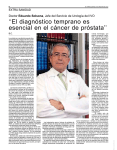 ``El diagn&oacute;stico temprano es esencial en el c&aacute;ncer de pr&oacute;stata``