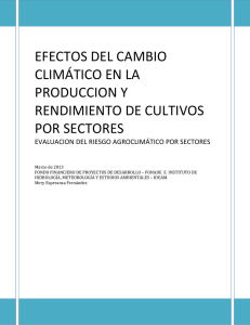 EFECTOS DEL CAMBIO CLIMÁTICO EN LA PRODUCCION Y
