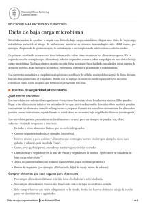 Low-Microbial Diet - Memorial Sloan Kettering Cancer Center